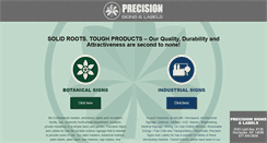 Desktop Screenshot of precisionsignsandlabels.com