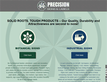 Tablet Screenshot of precisionsignsandlabels.com
